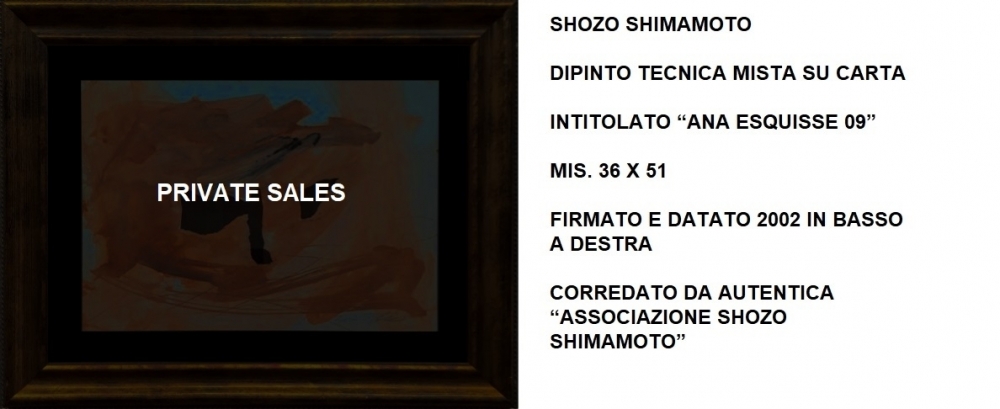 SHOZO SHIMAMOTO -  PRIVATE SALES - IORI CASA D'ASTE