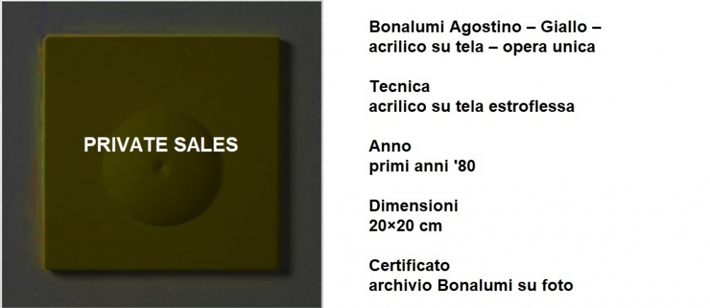 AGOSTINO BONALUMI  -  PRIVATE SALES - IORI CASA D'ASTE